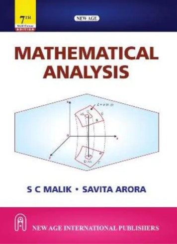 Mathematical Analysis (MULTI COLOUR EDITION) | 7th Edition